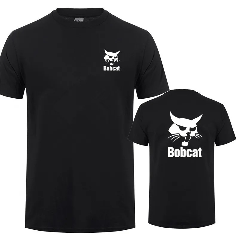 Heavy Equipment Logo - Bobcat T Shirt Summer Men Short