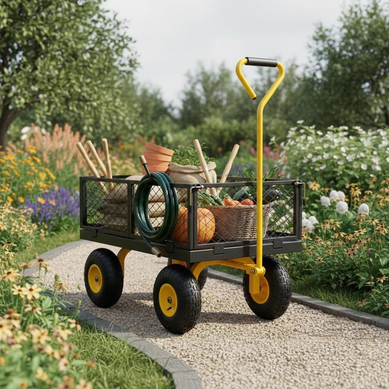 Steel Garden Cart 900 Lbs For  - đánh giá và giá Heavy Equipment Working