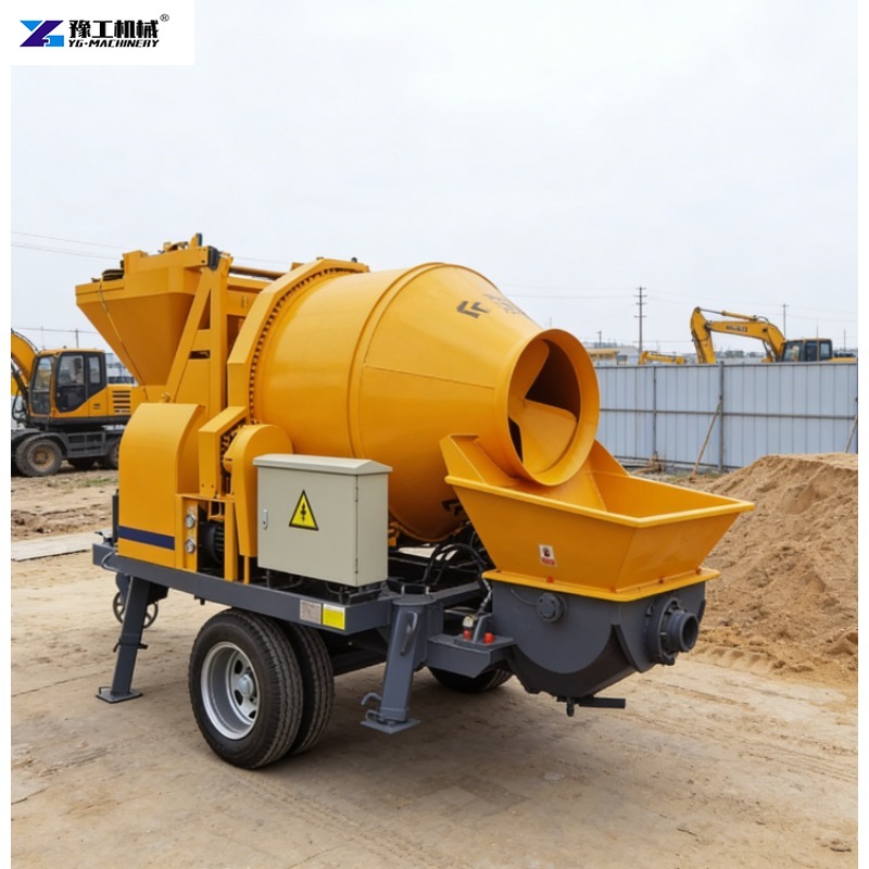 Trailer-mounted Electric Concr - đánh giá và giá Concrete Mixer Machine