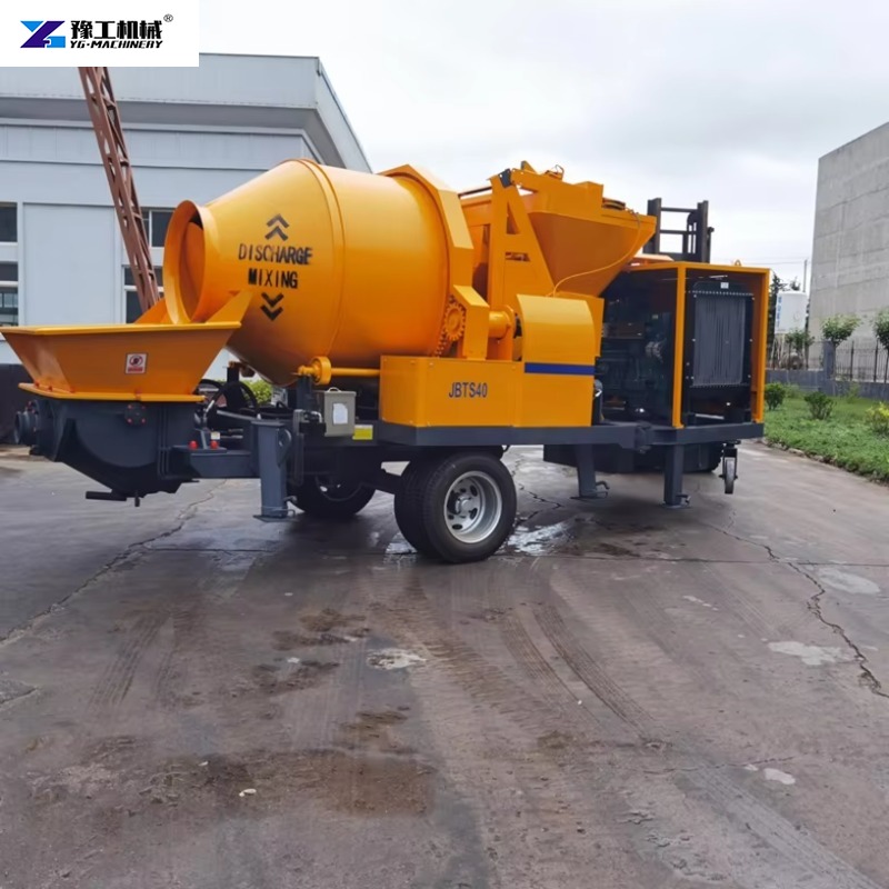 Trailer-mounted Electric Concr - đánh giá và giá Concrete Mixer Machine
