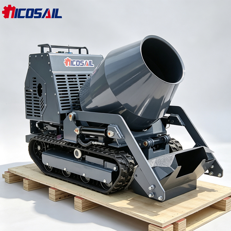 Mini Tracked Mixer Dumper Craw - đánh giá và giá Concrete Mixer Machine