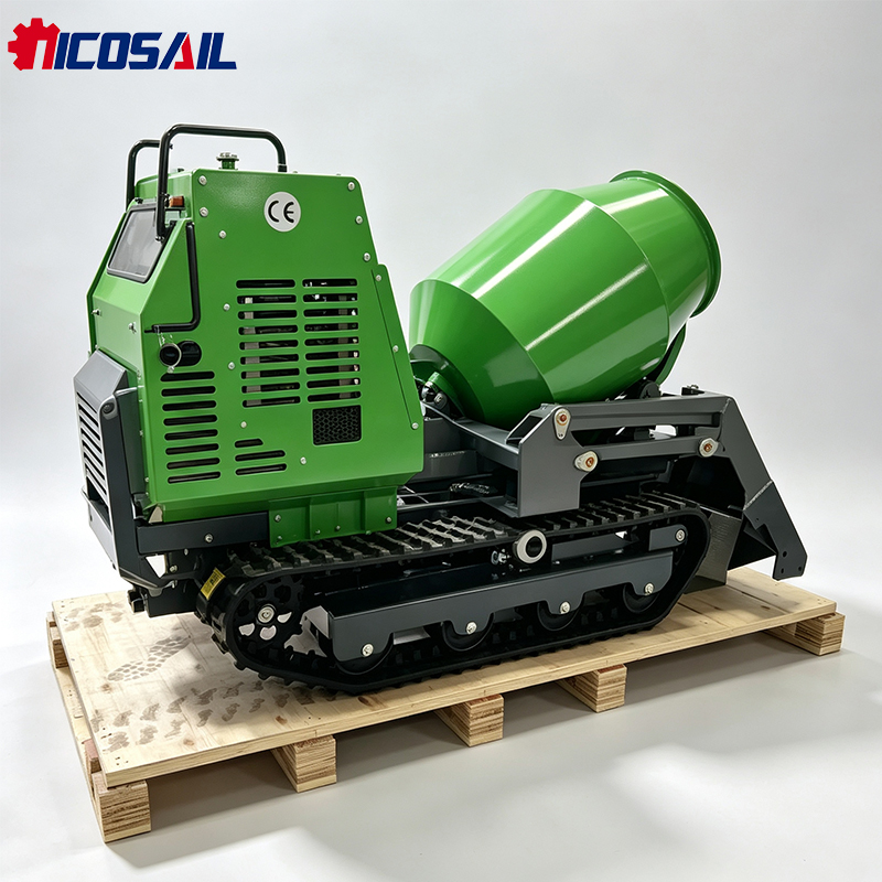 Mini Tracked Mixer Dumper Craw - đánh giá và giá Concrete Mixer Machine