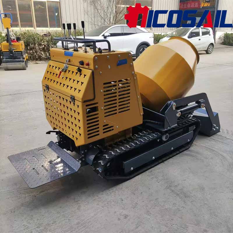 Mini Tracked Mixer Dumper Craw - đánh giá và giá Concrete Mixer Machine