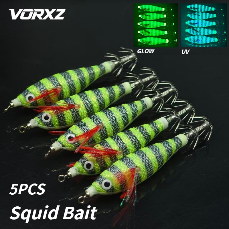 5PCS UV Glow Squid Jig Egi Lur - đánh giá và giá Heavy Equipment Rental
