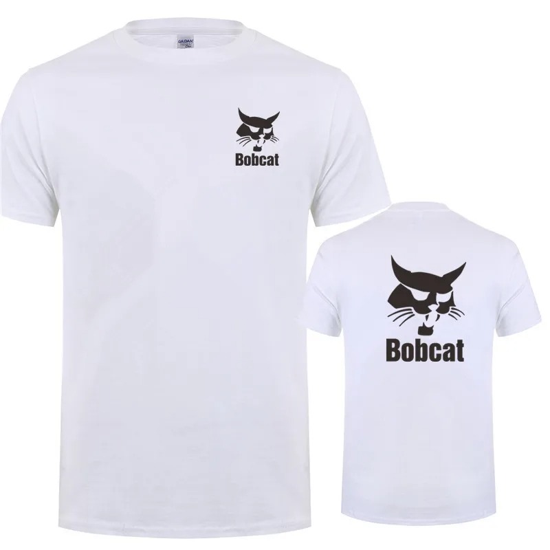 Bobcat T Shirt Summer Men Shor - đánh giá và giá Heavy Equipment Logo
