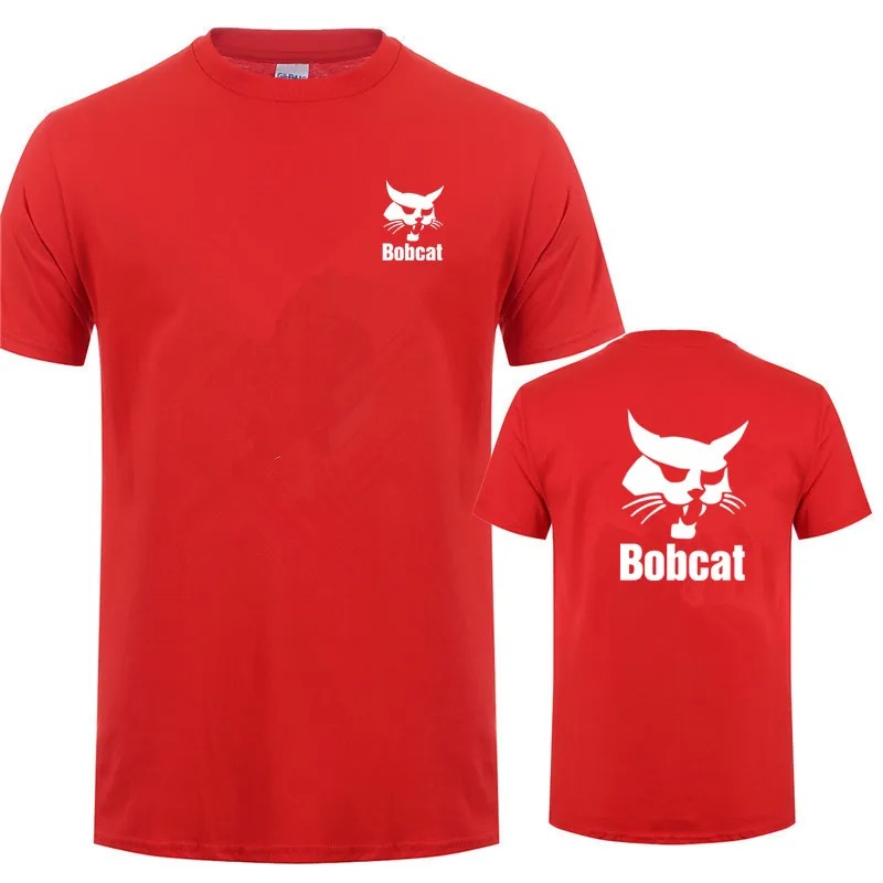 Bobcat T Shirt Summer Men Shor - đánh giá và giá Heavy Equipment Logo